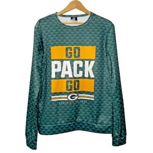 Green‎ Bay Packers NFL Team Apparel MENS Size "S/M" PRE-OWNED Fleece Lined Shirt